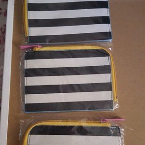 Set of 3 Sephora card pouches - retro neon fun stripes